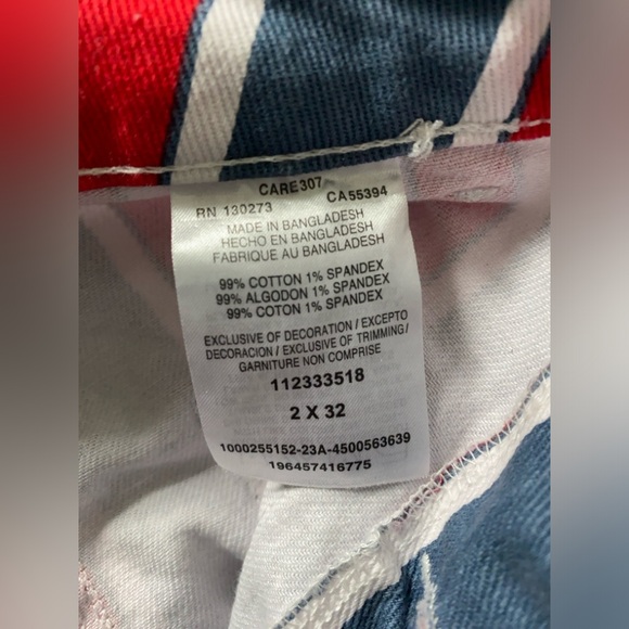 Wrangler High rise fierce flare striped jean, red, white and blue, 2 X 32 - Picture 3 of 4